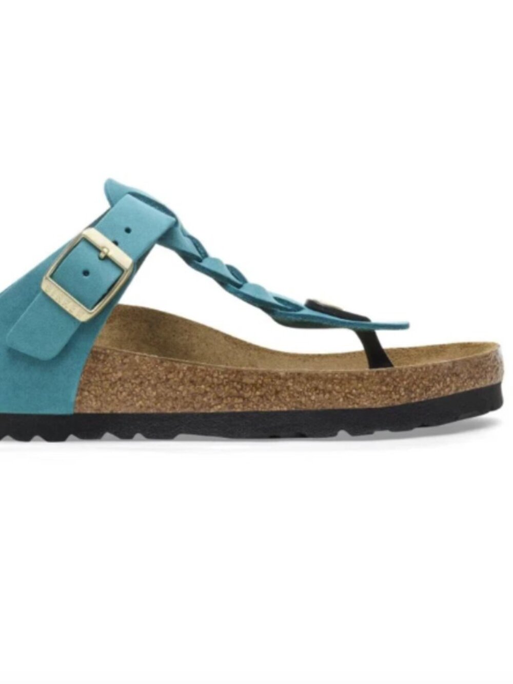 Birkenstock Gizeh Braided Biscay Bay Oiled Leather Regular Width Sandals